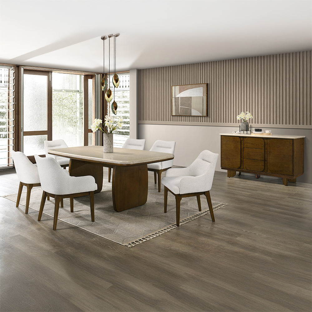 ACME Kasha Marble Top Server – close-up – Lusso Furniture Miami