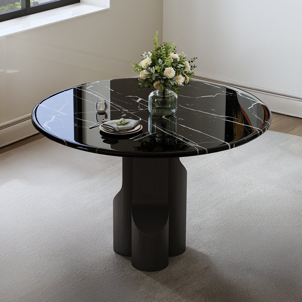 ACME Kinton Round Dining Table – front view – Lusso Furniture Miami