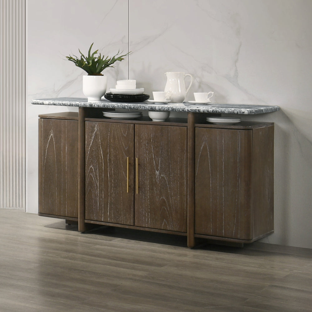 ACME Dillon Marble Top Server – front view – Lusso Furniture Miami