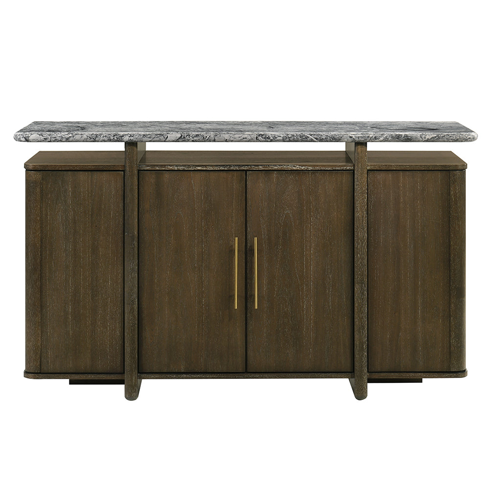 ACME Dillon Marble Top Server – side view – Lusso Furniture Miami