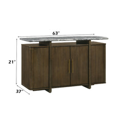 ACME Dillon Marble Top Server – top view – Lusso Furniture Miami