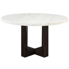 ACME Edwyn Round Dining Table – angle view – Lusso Furniture Miami