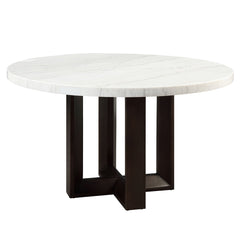 ACME Edwyn Round Dining Table – side view – Lusso Furniture Miami