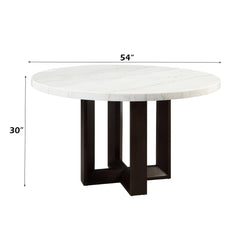 ACME Edwyn Round Dining Table – back view – Lusso Furniture Miami