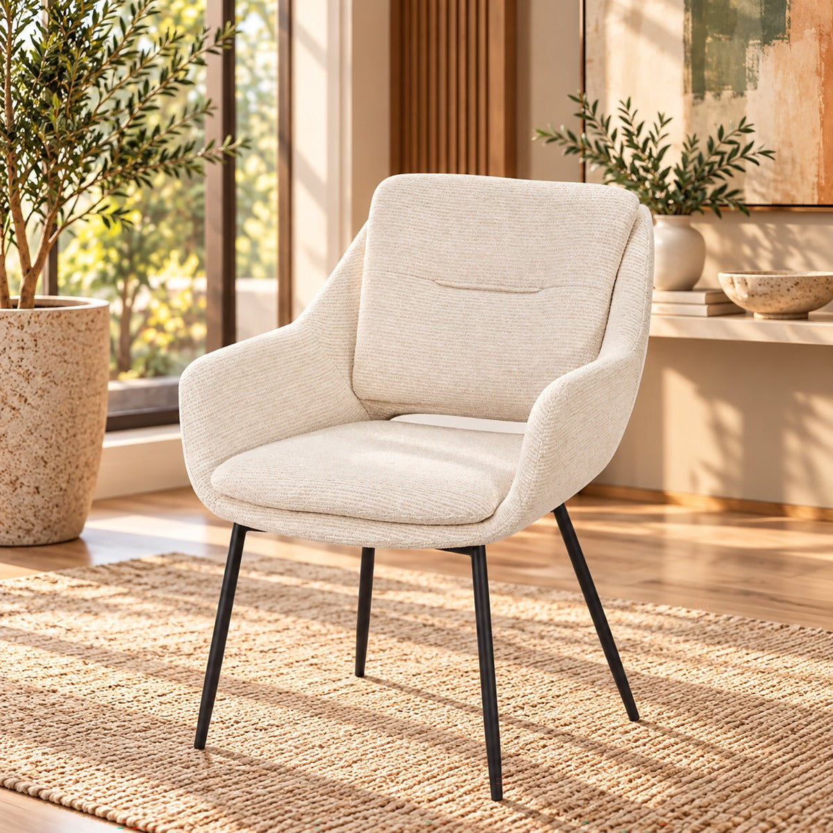 ACME Bexley Arm Chair Set of 2 – front view – Lusso Furniture Miami
