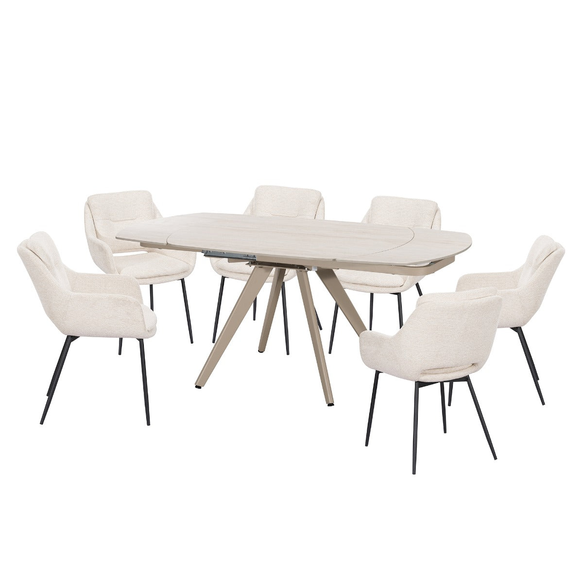 ACME Bexley Arm Chair Set of 2 – view 12 – Lusso Furniture Miami
