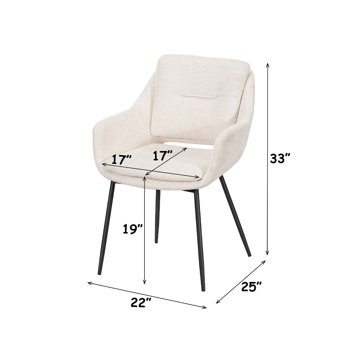 ACME Bexley Arm Chair Set of 2 – view 13 – Lusso Furniture Miami