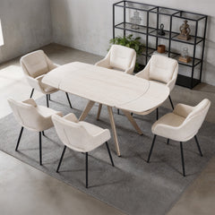 ACME Bexley Arm Chair Set of 2 – angle view – Lusso Furniture Miami