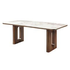 ACME Harvey Ceramic Top Dining Table – side view – Lusso Furniture Miami