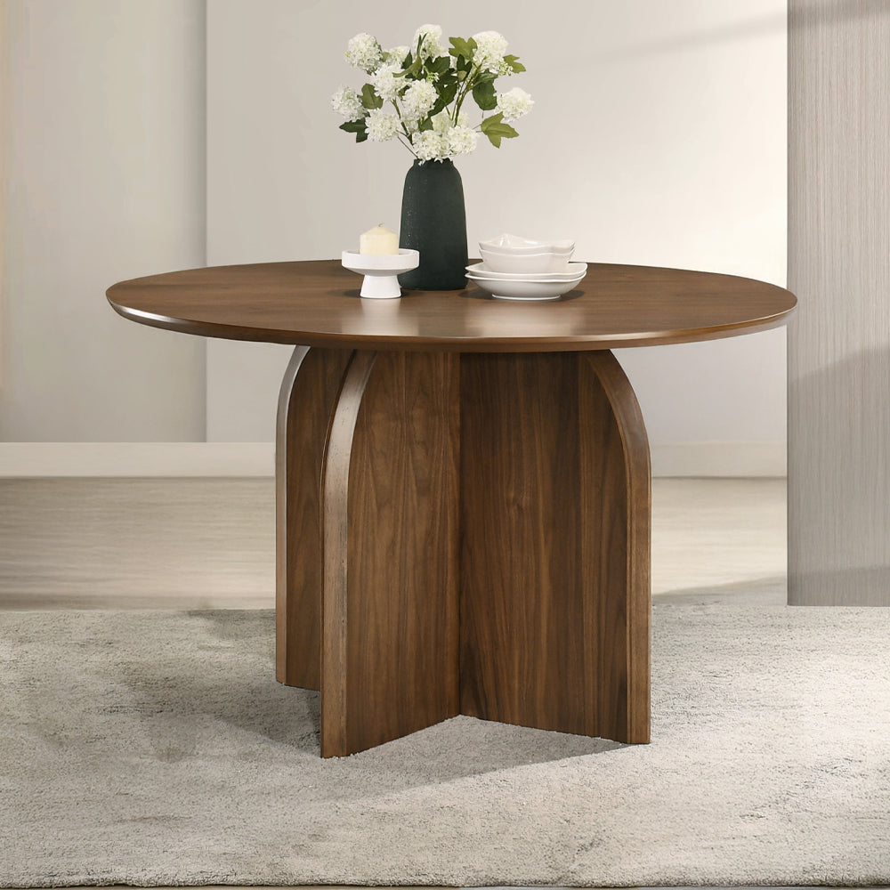 ACME Delmon Round Dining Table – front view – Lusso Furniture Miami