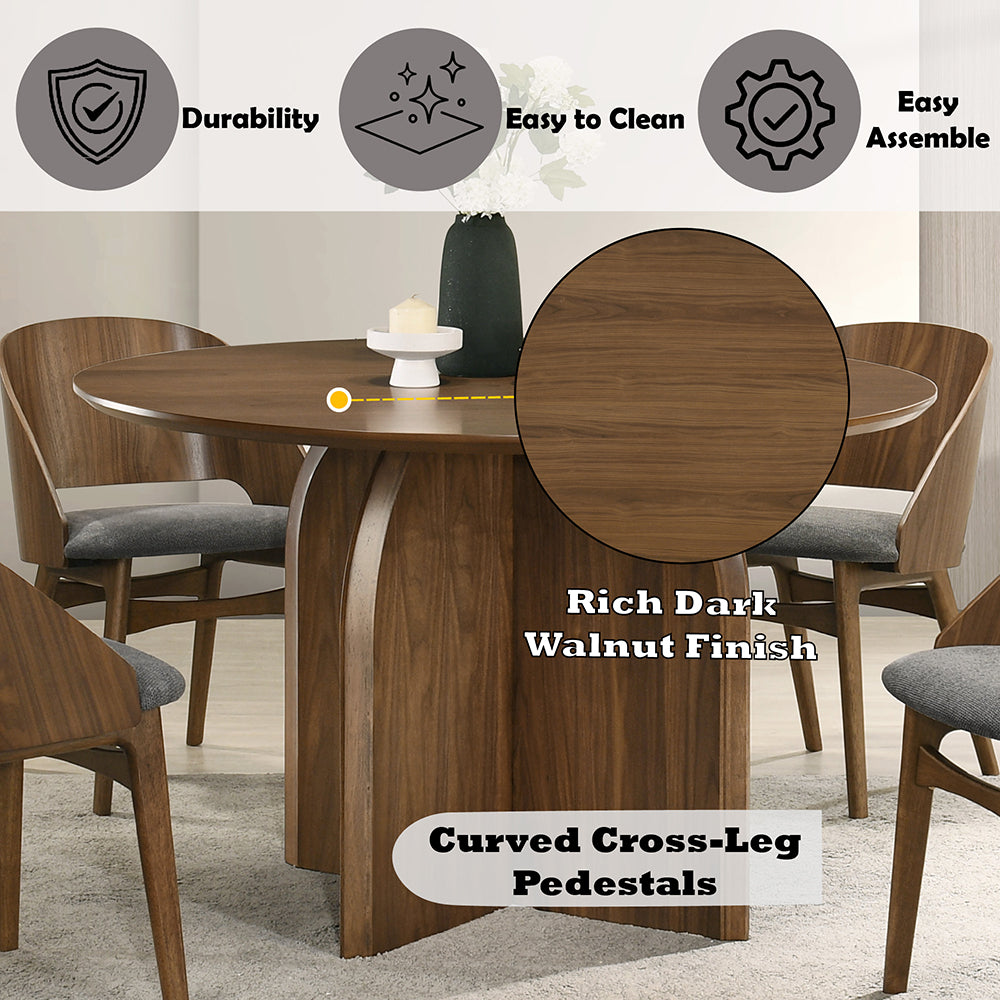 ACME Delmon Round Dining Table – close-up – Lusso Furniture Miami