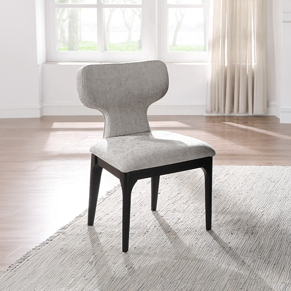 ACME Koen Upholstered Side Chair Set of 2 – front view – Lusso Furniture Miami