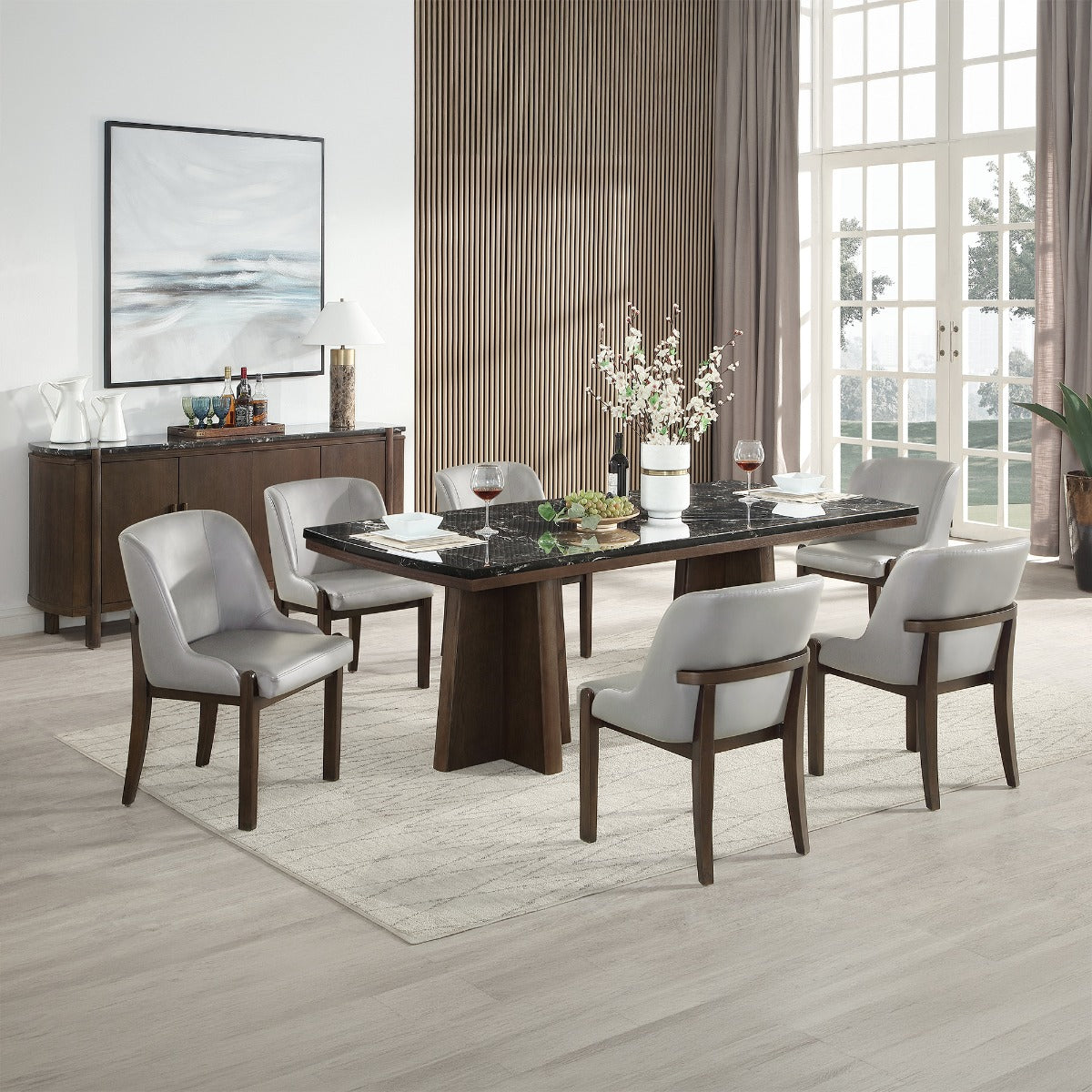 ACME Estella Side Chair Set of 2 – close-up – Lusso Furniture Miami