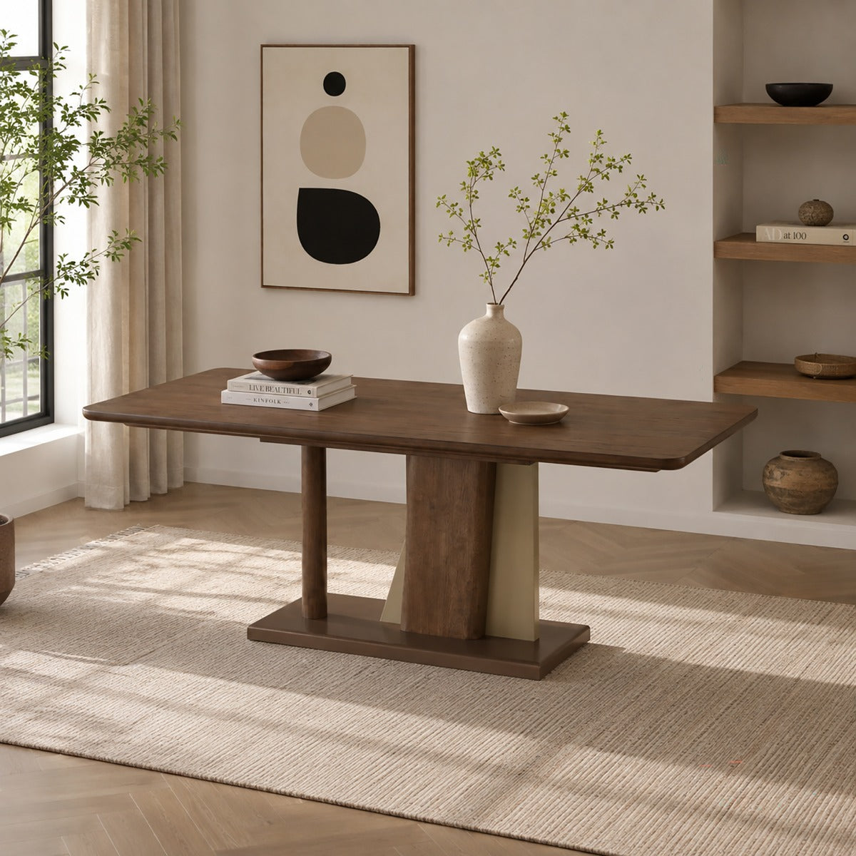 ACME Ouida Dining Table – front view – Lusso Furniture Miami