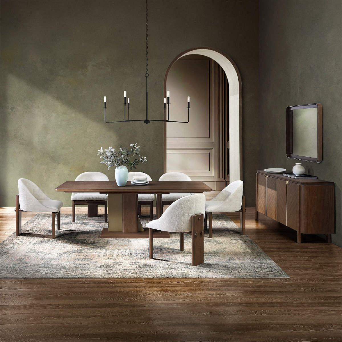 ACME Ouida Dining Table – angle view – Lusso Furniture Miami