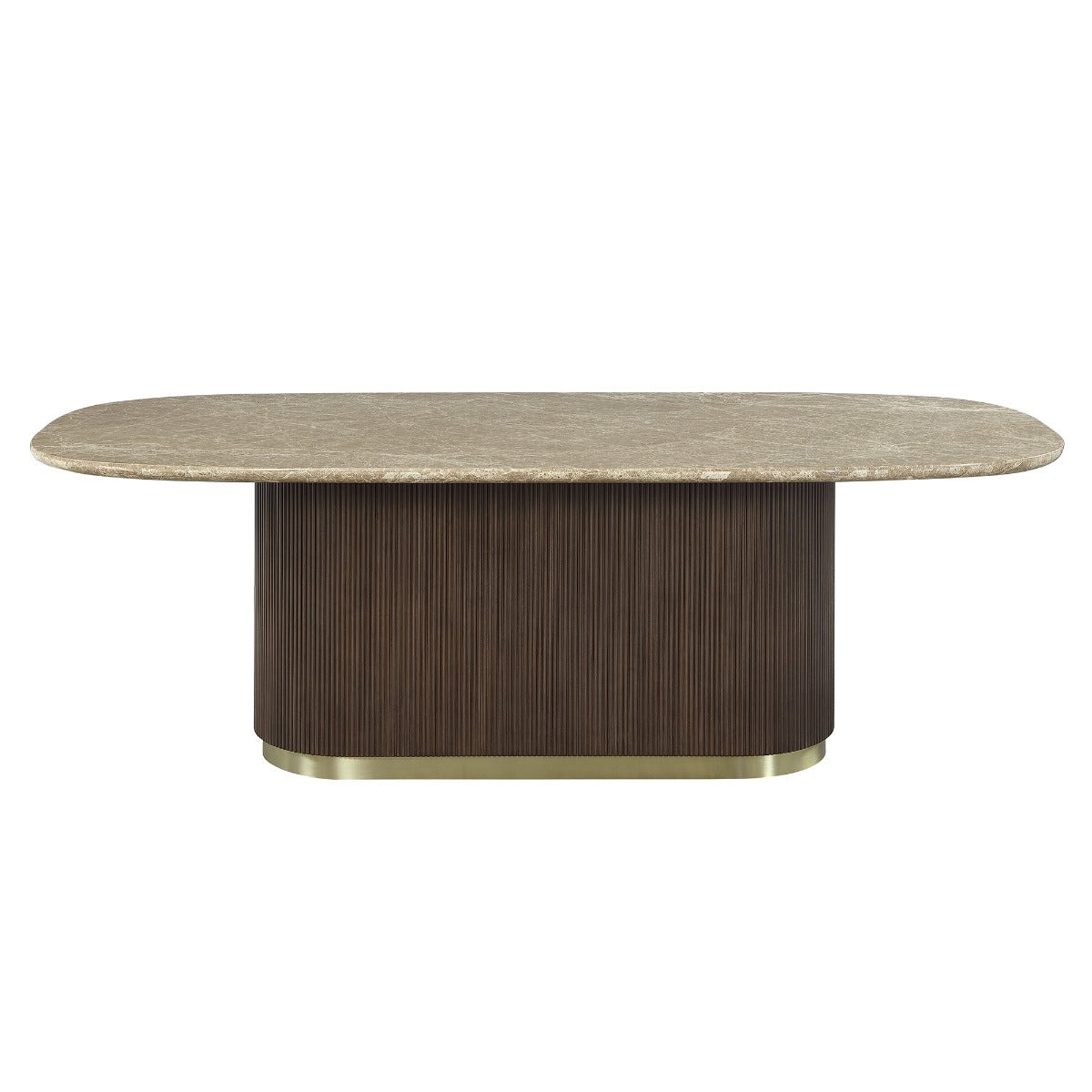 ACME Clayten Natural Marble Dining Table – detail – Lusso Furniture Miami