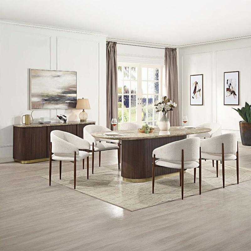 ACME Clayten Natural Marble Dining Table-zoom-
