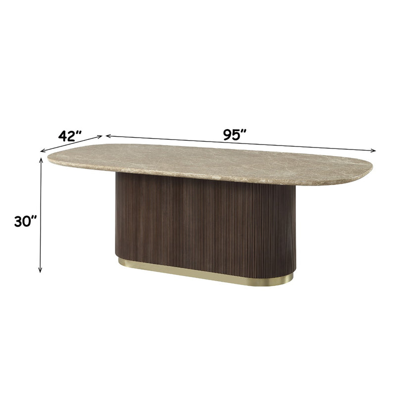 ACME Clayten Natural Marble Dining Table-zoom-