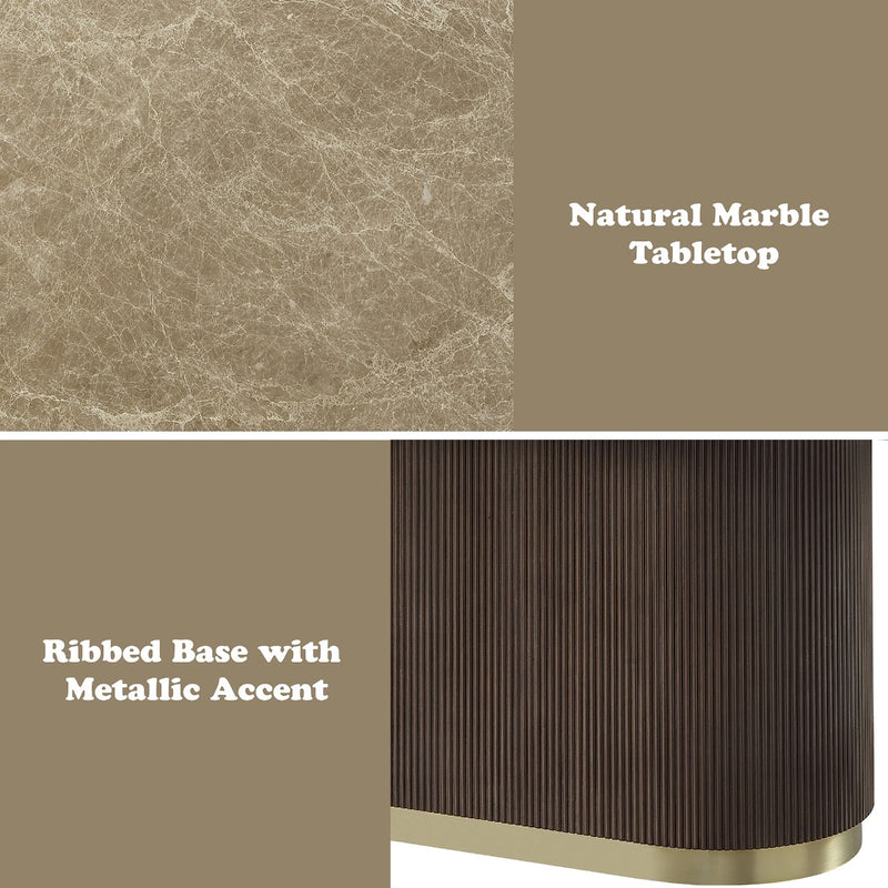 ACME Clayten Natural Marble Dining Table-zoom-