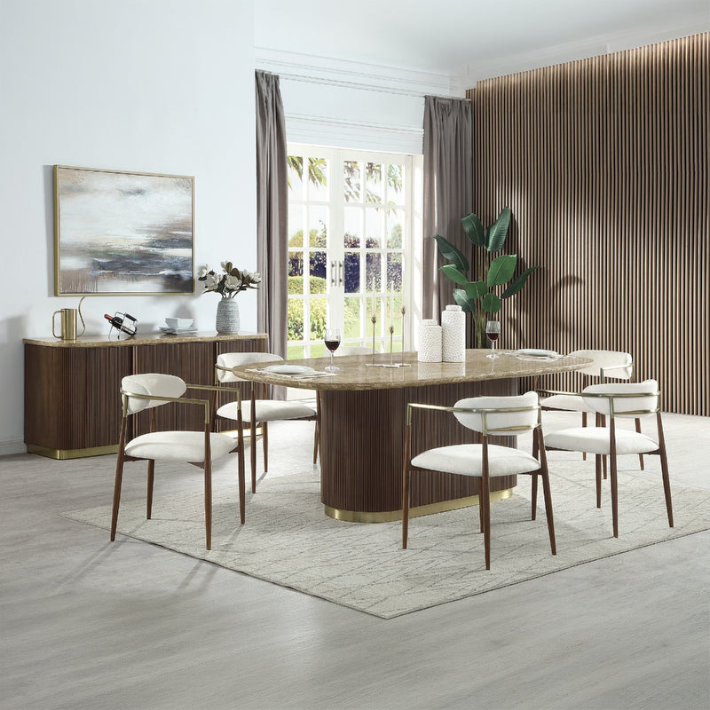 ACME Clayten Natural Marble Dining Table-zoom-