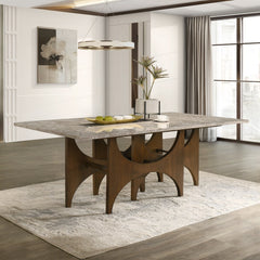 ACME Oleia Dining Table – front view – Lusso Furniture Miami