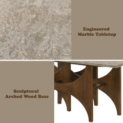 ACME Oleia Dining Table – close-up – Lusso Furniture Miami
