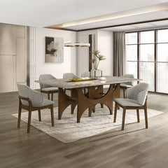 ACME Oleia Dining Table – angle view – Lusso Furniture Miami