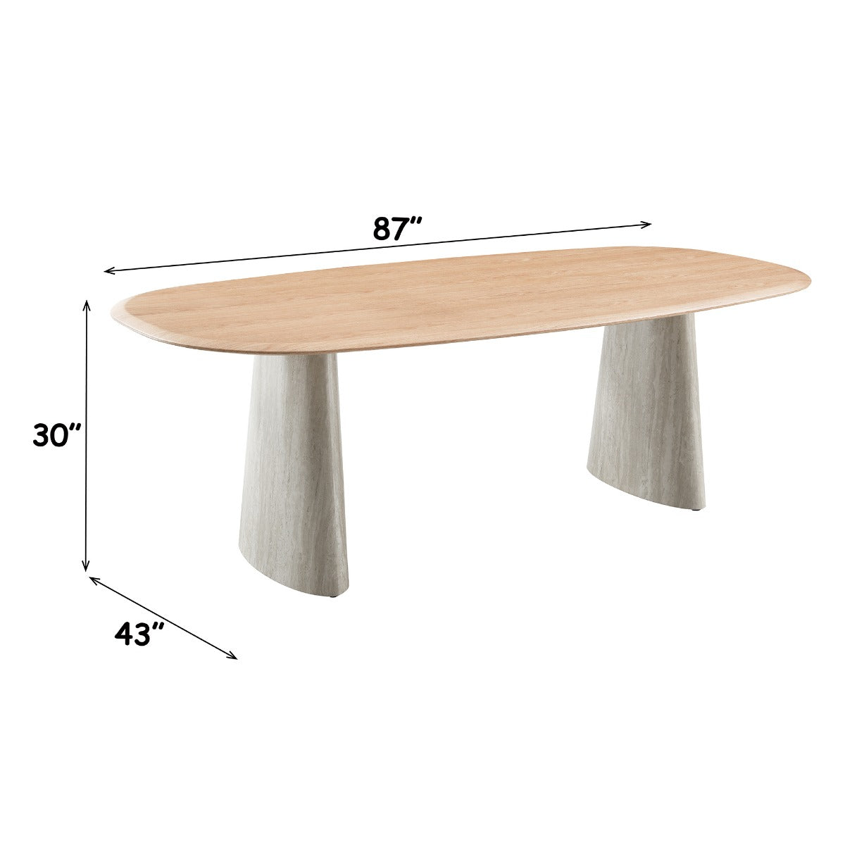 ACME Ogin Dining Table – room setting – Lusso Furniture Miami