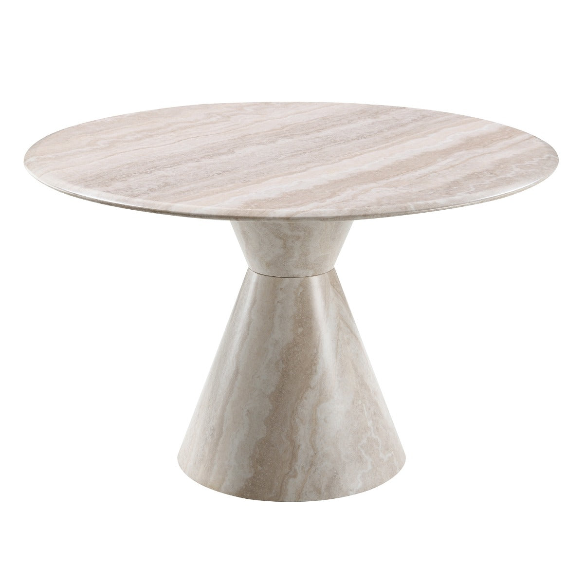 ACME Ogin Round Dining Table – side view – Lusso Furniture Miami