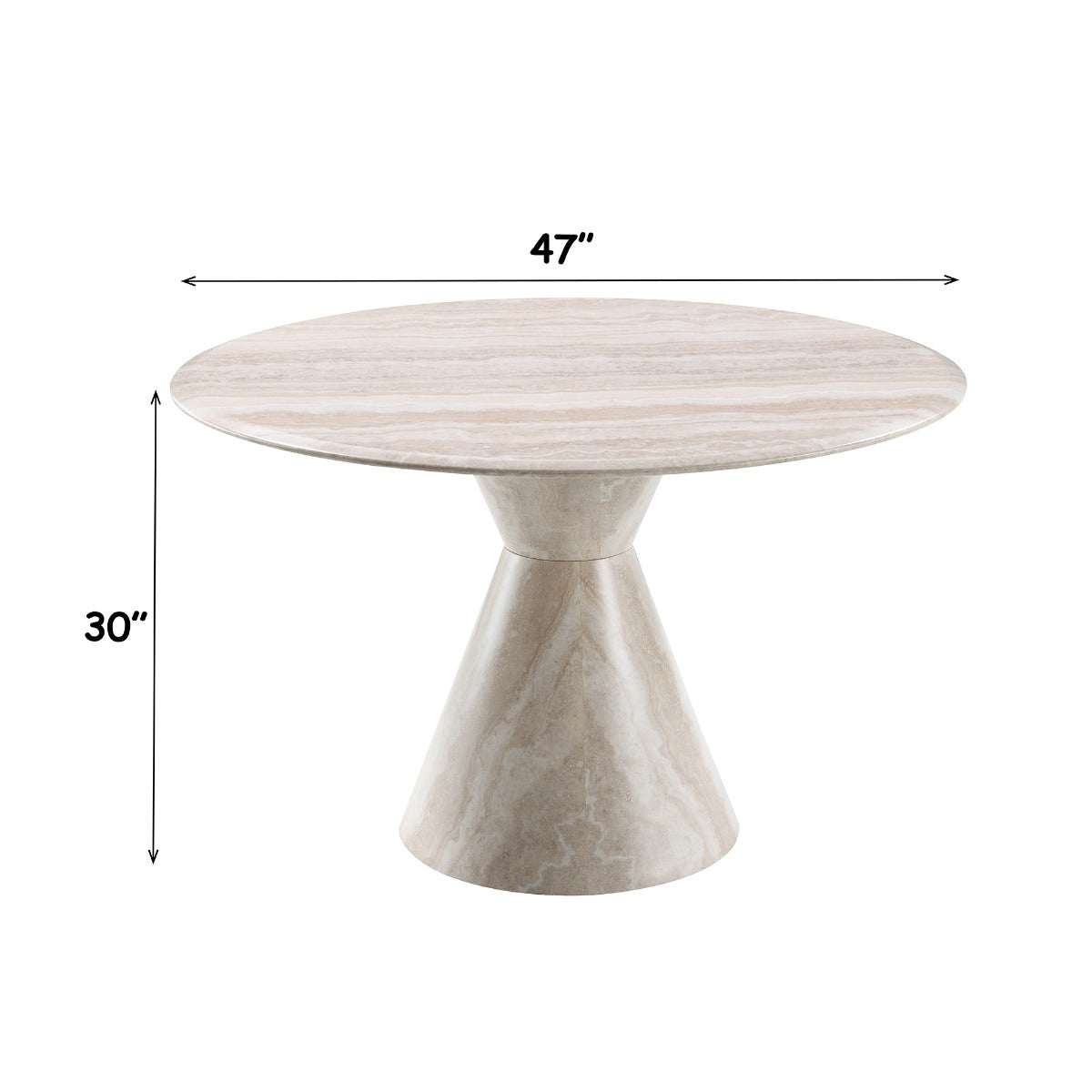 ACME Ogin Round Dining Table – back view – Lusso Furniture Miami