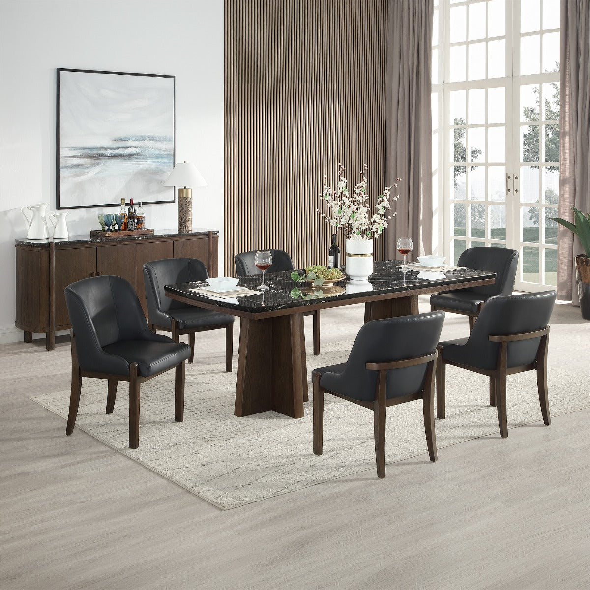 ACME Estella Side Chair Set of 2 – angle view – Lusso Furniture Miami