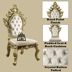 ACME Desiderius Side Chair Set of 2 – finish detail – Lusso Furniture Miami