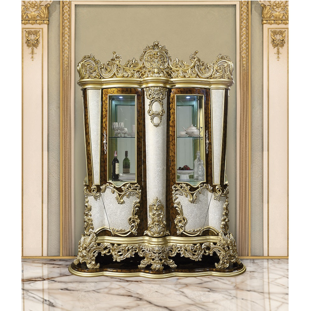ACME Desiderius Curio Cabinet – front view – Lusso Furniture Miami