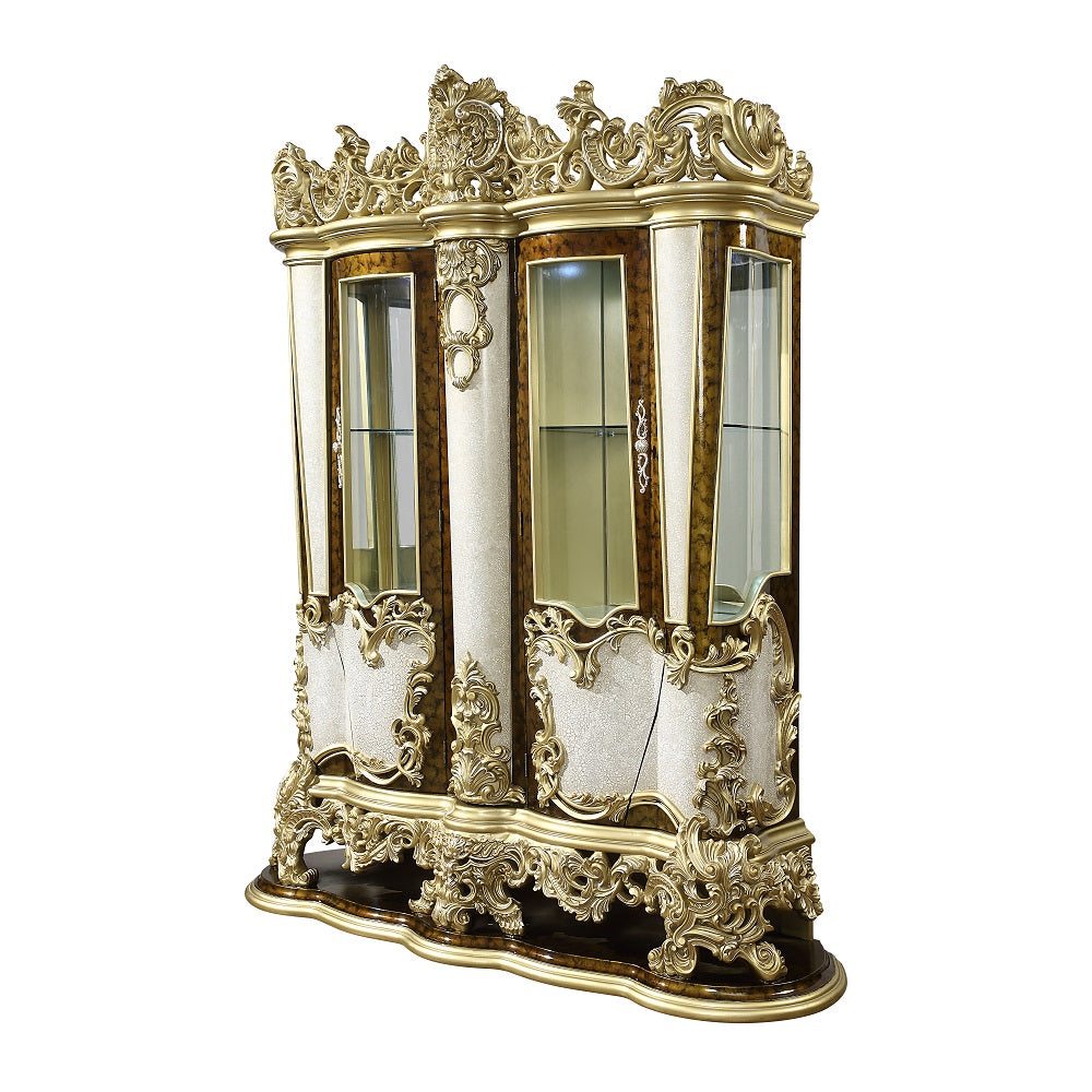 ACME Desiderius Curio Cabinet – angle view – Lusso Furniture Miami