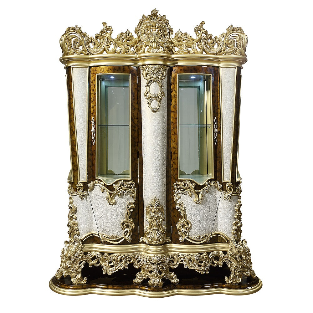 ACME Desiderius Curio Cabinet – side view – Lusso Furniture Miami