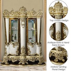 ACME Desiderius Curio Cabinet – alternate view – Lusso Furniture Miami