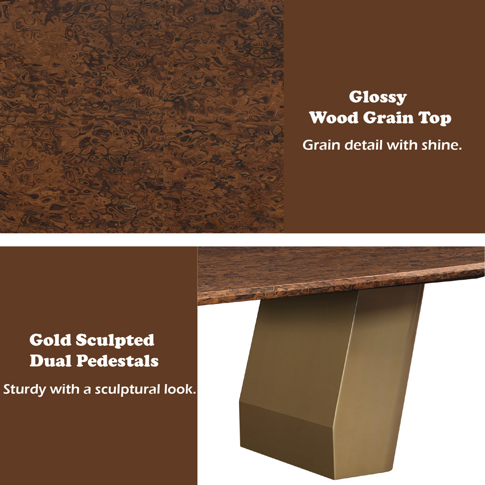 ACME Jamonica Dining Table – top view – Lusso Furniture Miami