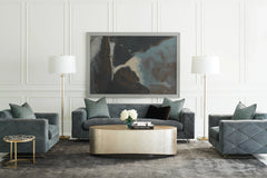 Caracole Come Oval Cocktail Table – angle view – Lusso Furniture Miami