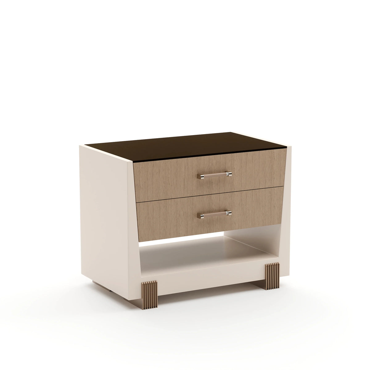 Caracole Counter Balance Nightstand – finish detail – Lusso Furniture Miami