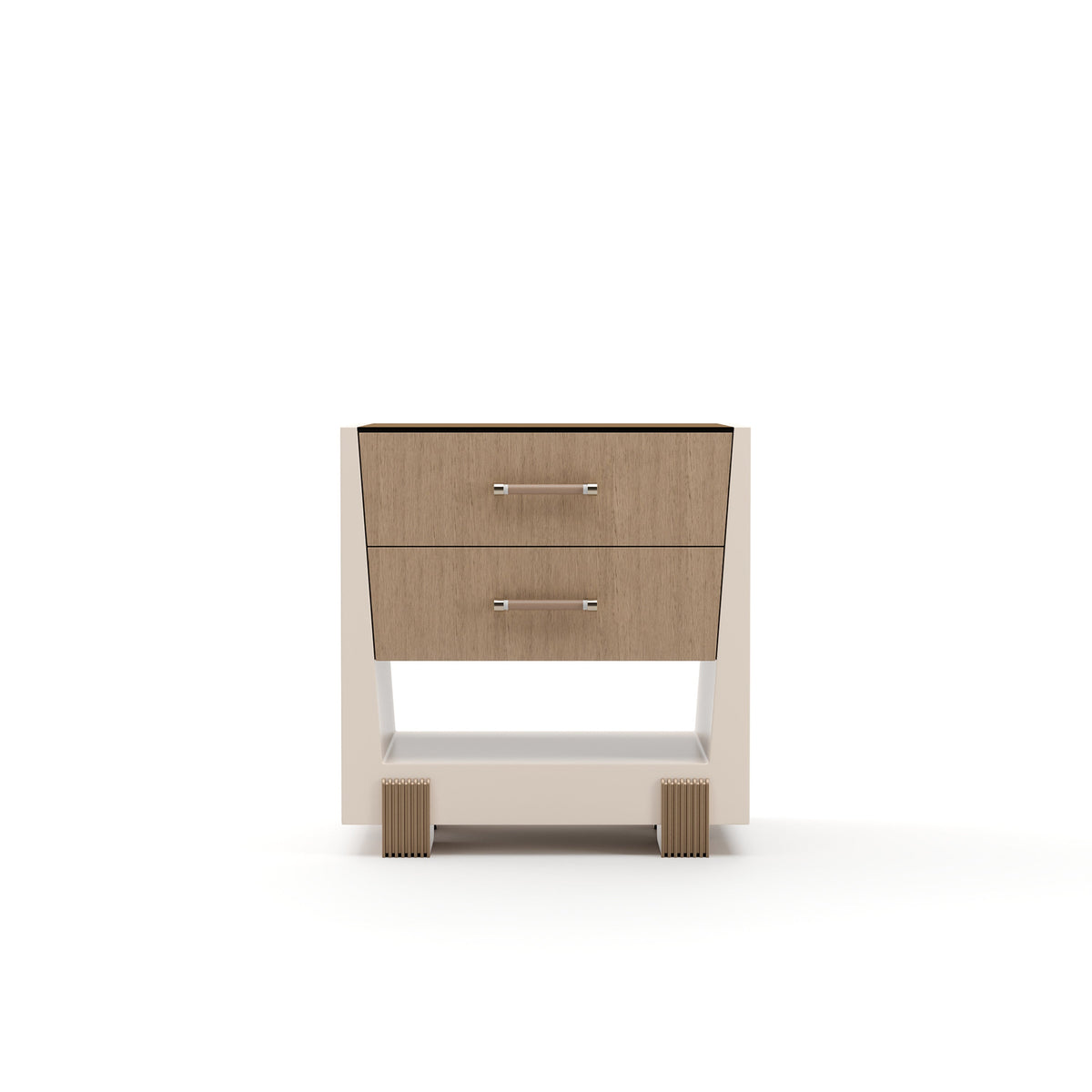 Caracole Counter Balance Nightstand – front view – Lusso Furniture Miami