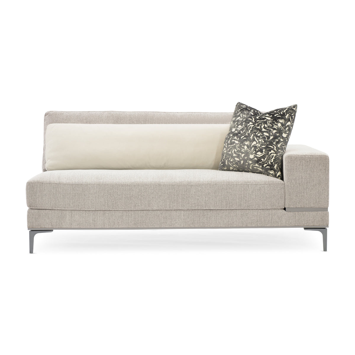 Caracole Repetition Right Facing Loveseat – front view – Lusso Furniture Miami