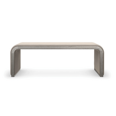 Caracole Traverse Bench – front view – Lusso Furniture Miami