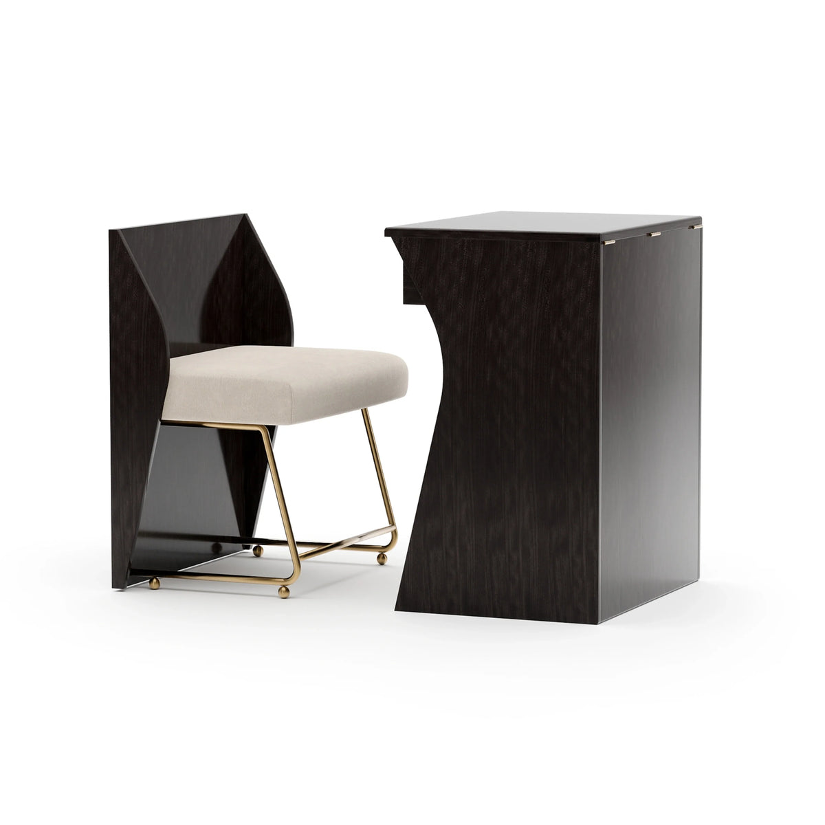 Caracole Kismet Vanity – front view – Lusso Furniture Miami