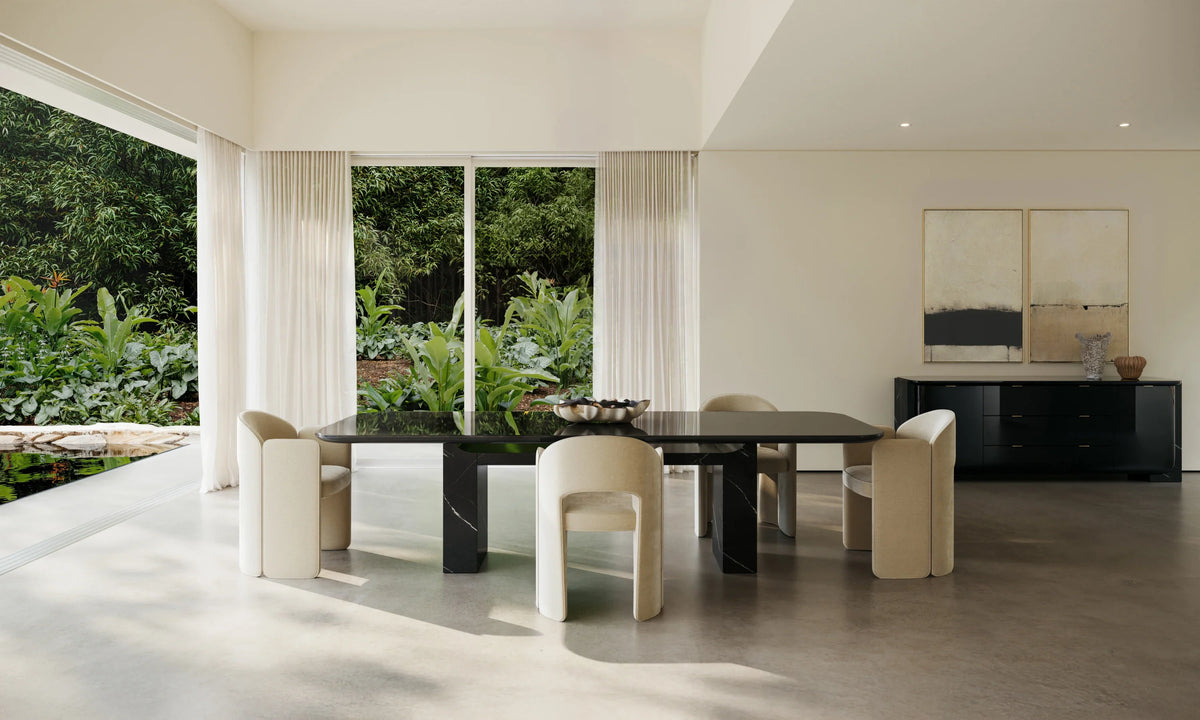 Caracole Overlap Dining Table – angle view – Lusso Furniture Miami