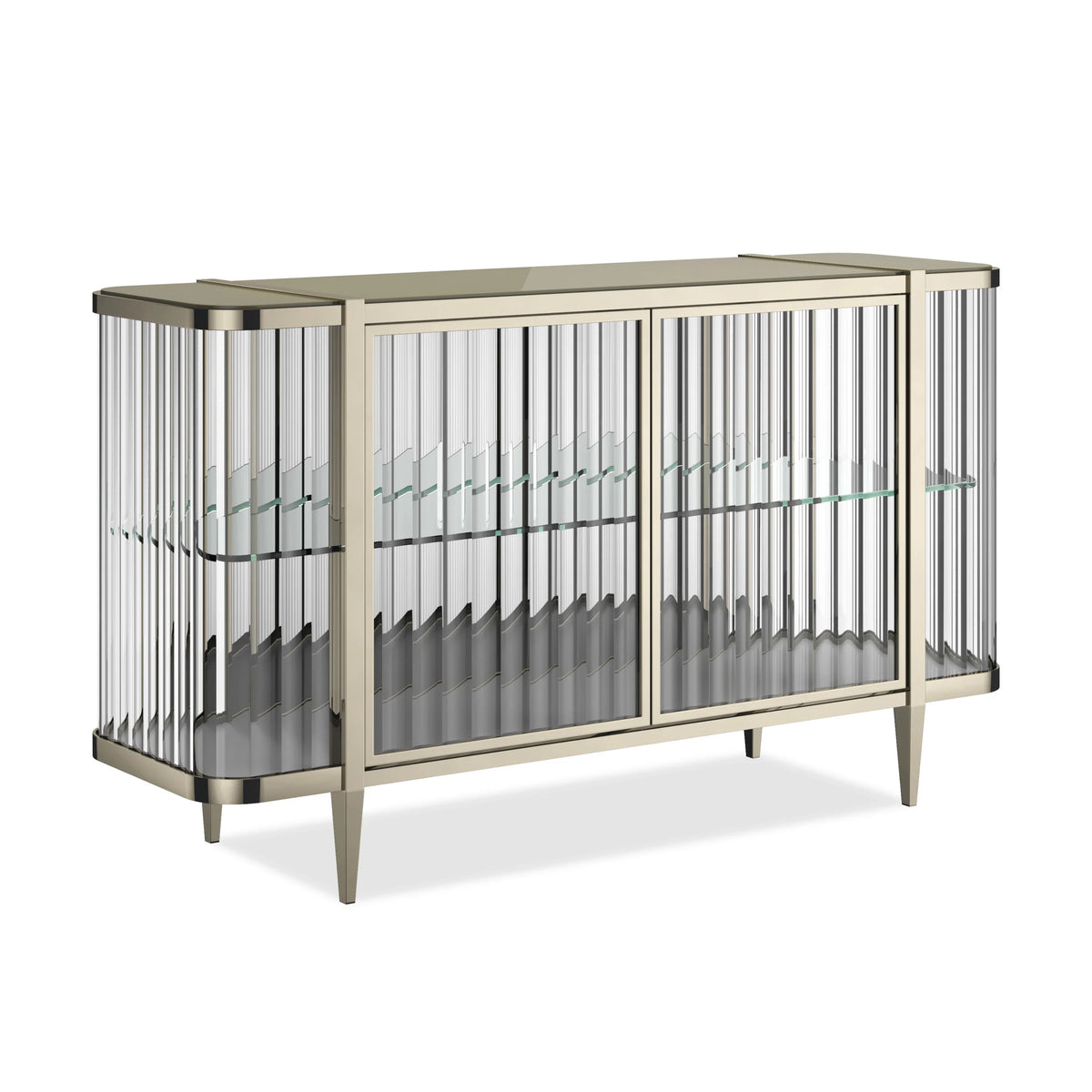 Caracole Stop And Stare Sideboard – side view – Lusso Furniture Miami