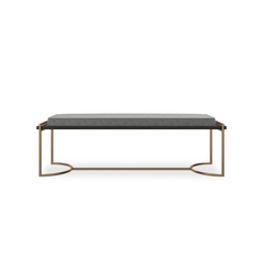 Caracole Slim Line Bench – front view – Lusso Furniture Miami