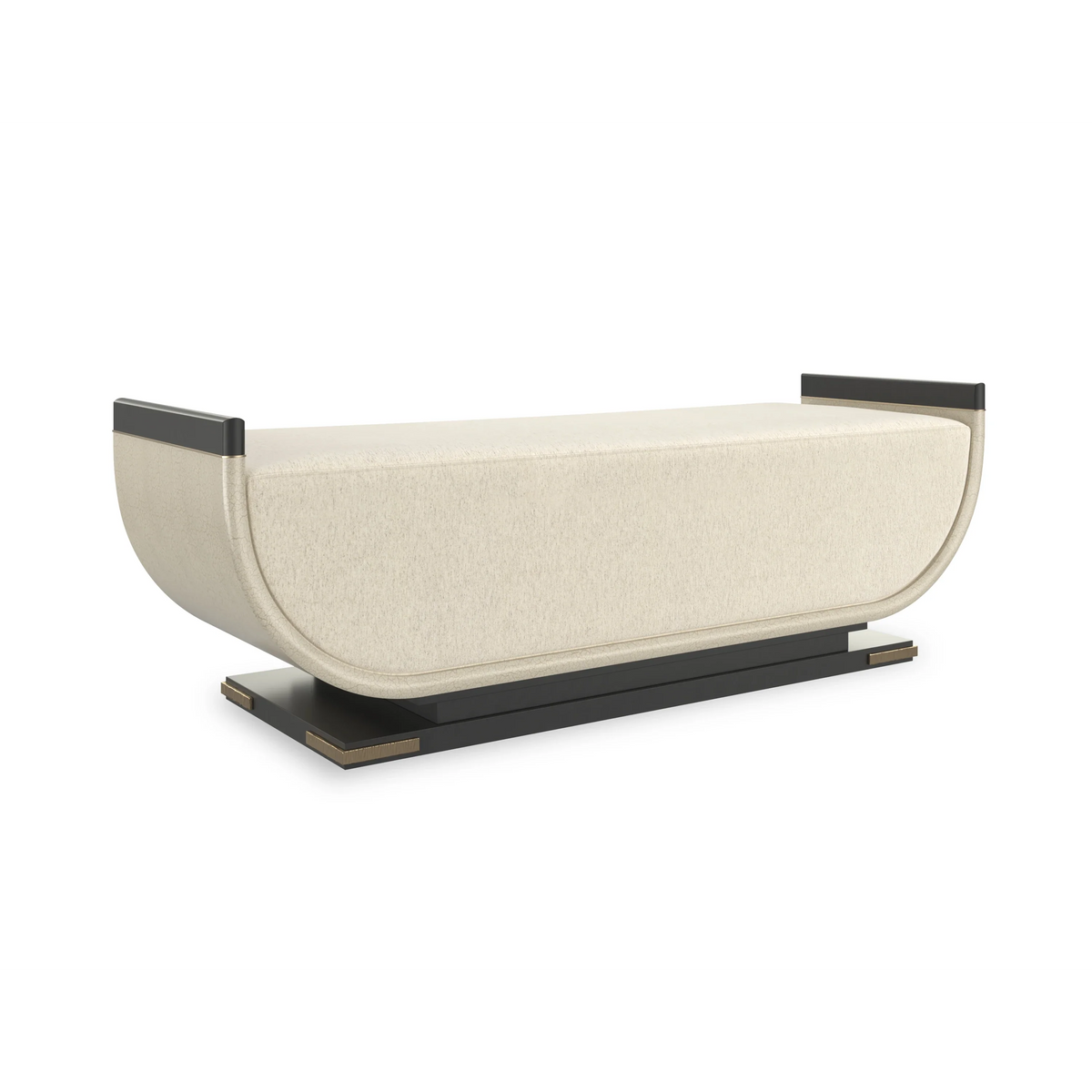 Caracole Crete Bench – angle view – Lusso Furniture Miami