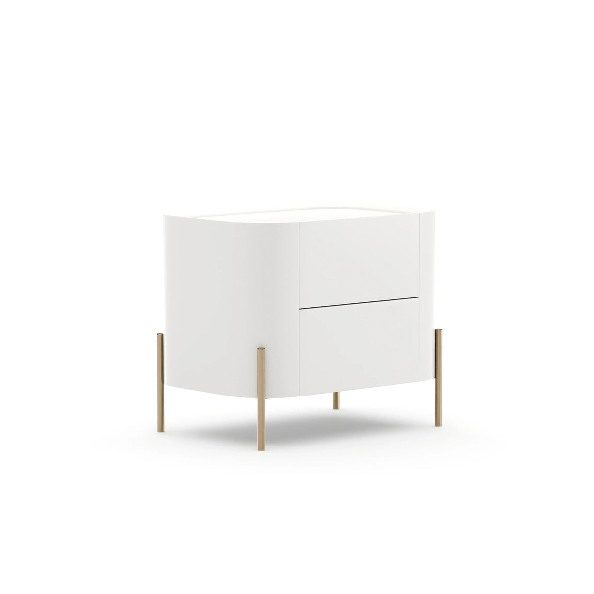 Caracole Atom Nightstand – side view – Lusso Furniture Miami