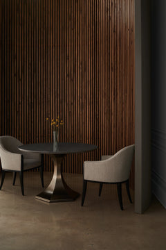 Caracole Top Brass Dining Table – angle view – Lusso Furniture Miami
