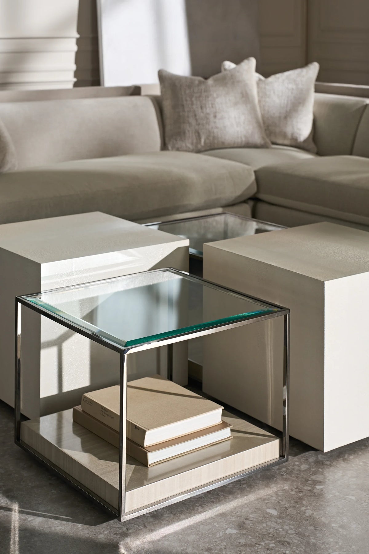 Caracole Tuxedo Sectional Components – back view – Lusso Furniture Miami